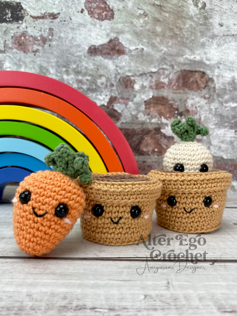 Planter i Krukker (gulerod, radise, porre, kartoffel og pastinak)
