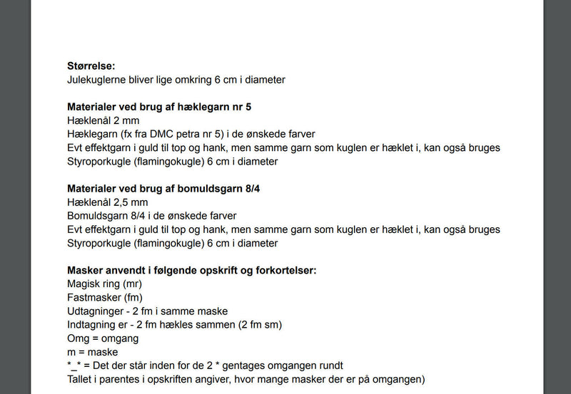 Hæklede julekugler med motiv