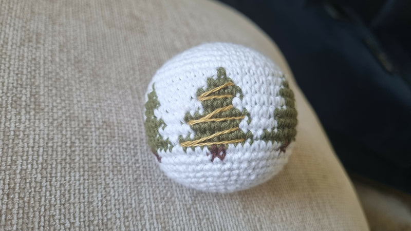 Julekugle med juletræer